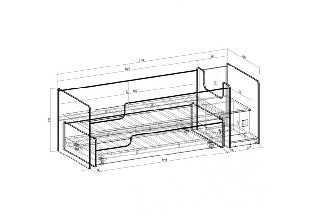 Детская выкатная кровать Легенда К302.41 в Колпино